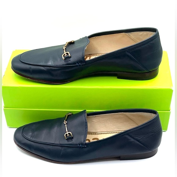 SAM EDELMAN Loraine Leather Loafers. Blue Navy color. Size 10 M - Picture 3 of 8